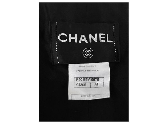 Chanel Klassische Schwarze Tweed-Jacke 36 FR - Ansicht 7