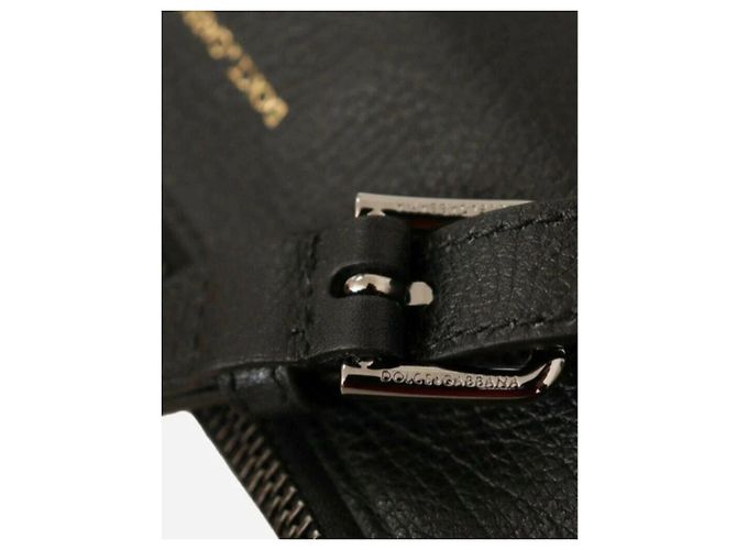 Dolce & Gabbana Alta Sartoria Borsa a Tracolla in Pelle Nera Nero - vista 5