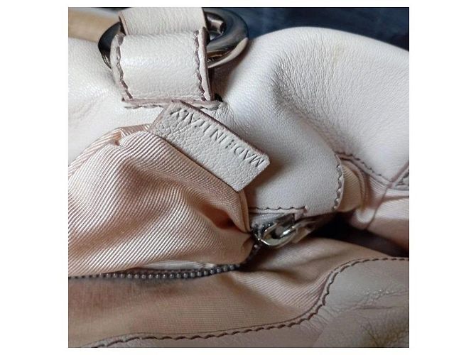 Triomphe Céline Celine Luggage Borsa a mano in pelle crema Beige - vista 14