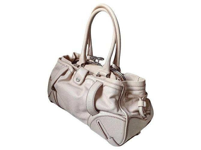 Triomphe Céline Celine Luggage Borsa a mano in pelle crema Beige - vista 5