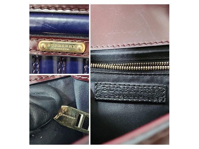 Burberry Prorsum Borsa a Tracolla Barrel Canteen Pelle Vernice - vista 4