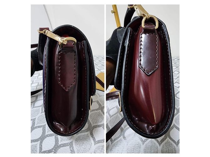 Burberry Prorsum Borsa a Tracolla Barrel Canteen Pelle Vernice - vista 7