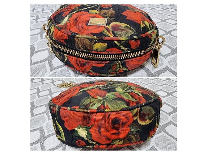 Dolce & Gabbana Borsa Miss Glam Rotonda Floreale Multicolore - vista 4