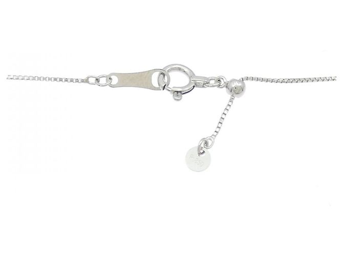 Autre Marque Platin-Diamant-Halskette Silber - Ansicht 5