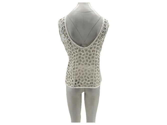 Autre Marque T-shirt bianca con collo all'americana SUNDAY Bianco - vista 2