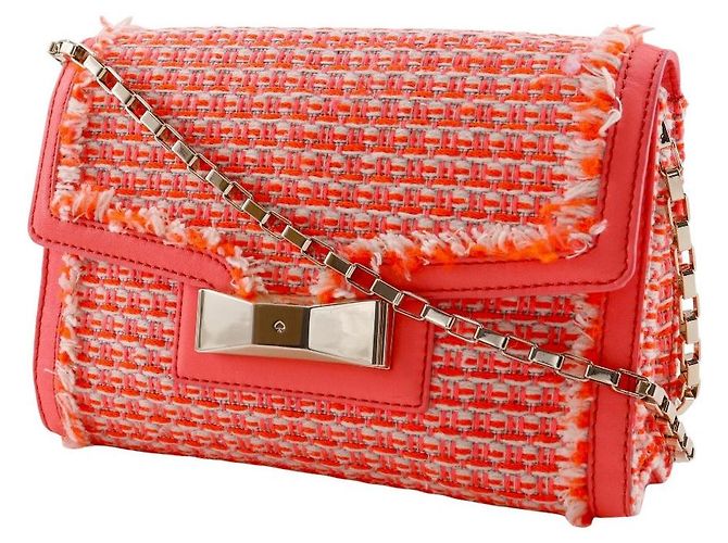 Kate Spade Tweed Schultertasche Orange - Ansicht 2