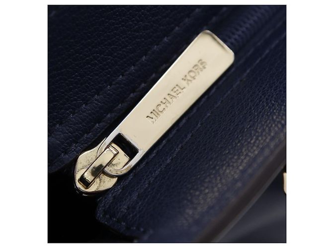 Borsa 2 way in pelle Hamilton di Michael Kors Blu Blu navy - vista 16