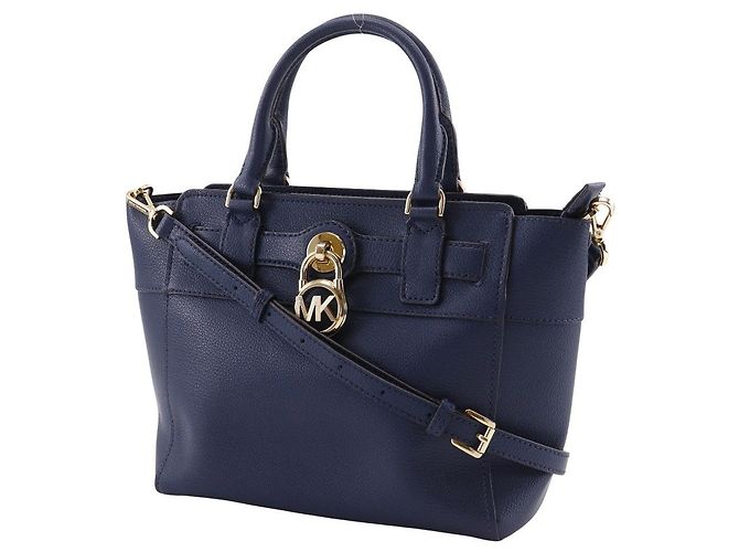 Borsa 2 way in pelle Hamilton di Michael Kors Blu Blu navy - vista 2