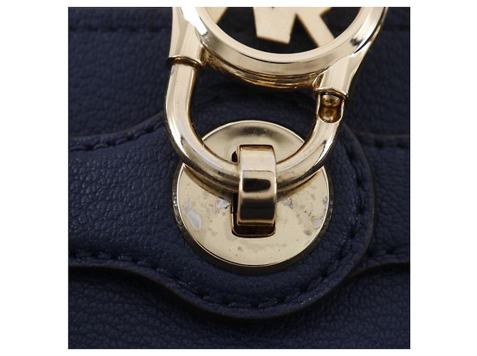 Borsa 2 way in pelle Hamilton di Michael Kors Blu Blu navy - vista 9