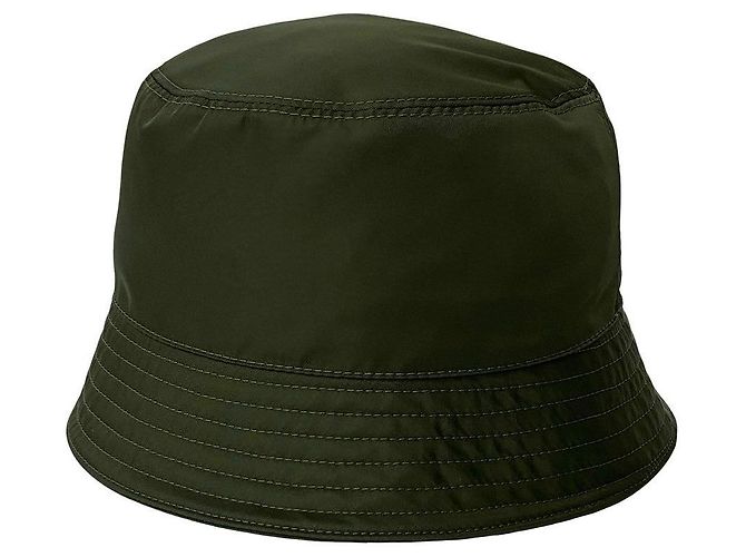 Gorra bucket de algodón y Re-Nylon Prada Verde Caqui - vista 4
