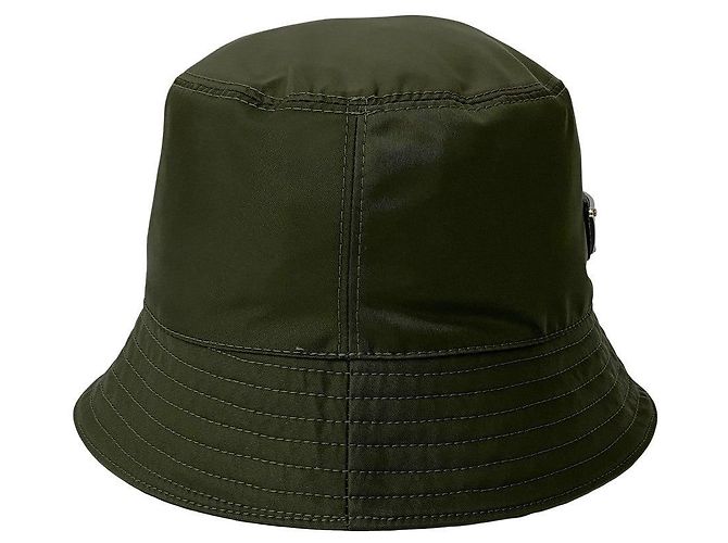 Gorra bucket de algodón y Re-Nylon Prada Verde Caqui - vista 5