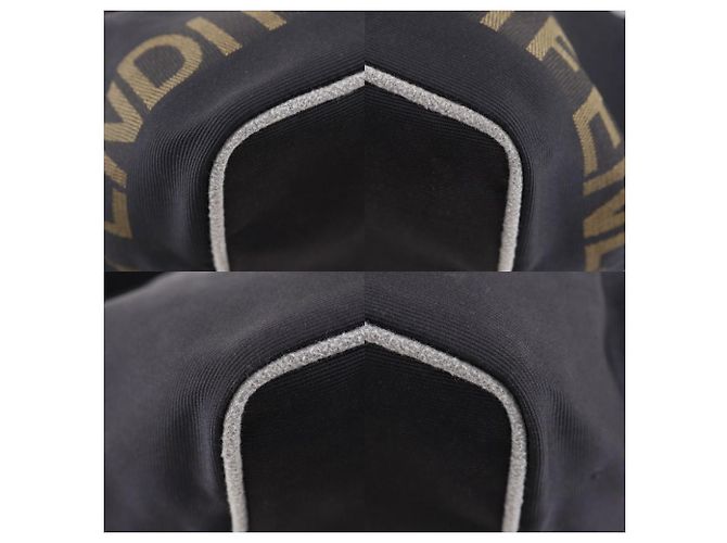 Fendi Logo Nylon Canvas Handtasche Schwarz - Ansicht 4