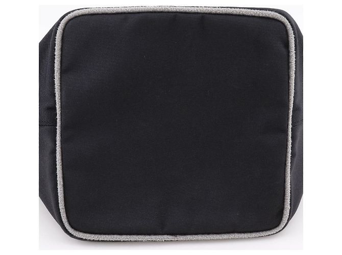 Fendi Logo Nylon Canvas Handtasche Schwarz - Ansicht 8