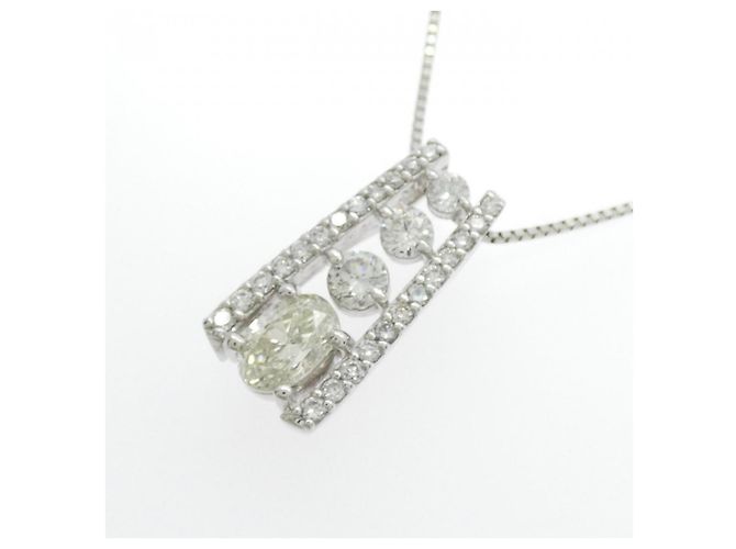 Autre Marque Collana di Diamanti Pt900 Pt850 Argento - vista 3
