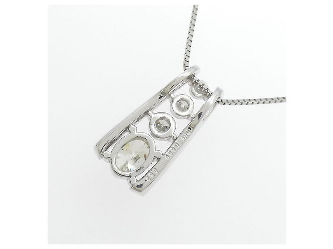 Autre Marque Collana di Diamanti Pt900 Pt850 Argento - vista 4