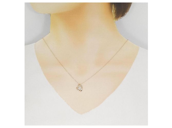 Autre Marque Collana con pendente Cuore di Diamanti Au750 Rosa - vista 6
