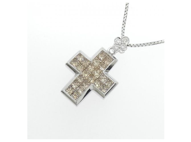 Autre Marque Collana in oro bianco Au750 e diamanti Argento - vista 3