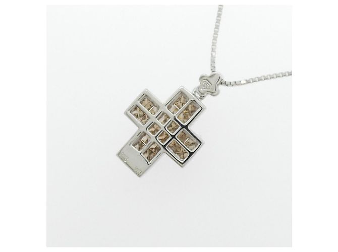 Autre Marque Collana in oro bianco Au750 e diamanti Argento - vista 4