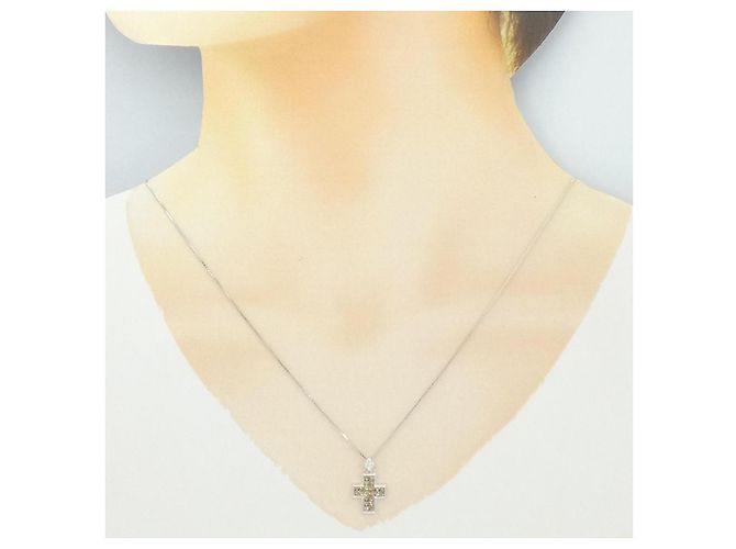 Autre Marque Collana in oro bianco Au750 e diamanti Argento - vista 6