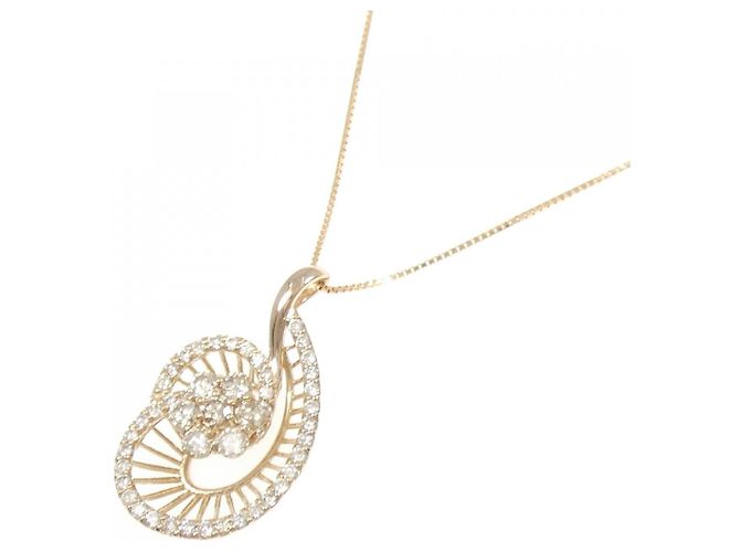 Autre Marque Collier Fleur en Diamants Au750 Rose - vue 2