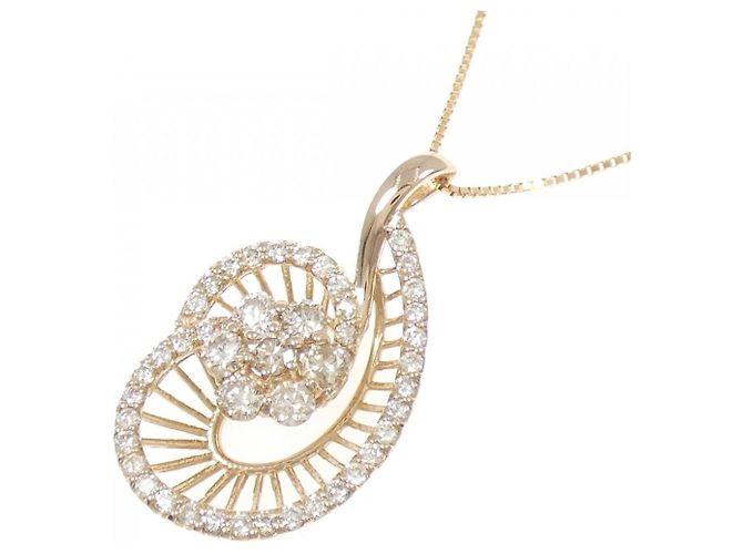 Autre Marque Collier Fleur en Diamants Au750 Rose - vue 3