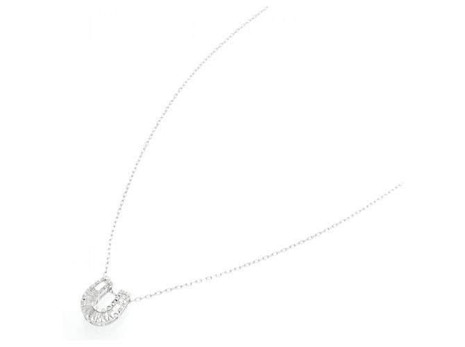Autre Marque Collana Horseshoe in Diamanti Au750 Argento - vista 2