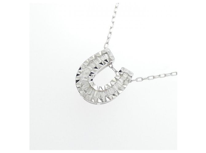 Autre Marque Collana Horseshoe in Diamanti Au750 Argento - vista 3