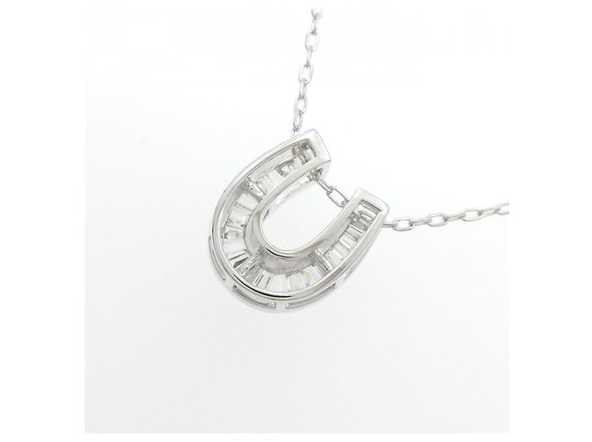 Autre Marque Collana Horseshoe in Diamanti Au750 Argento - vista 4