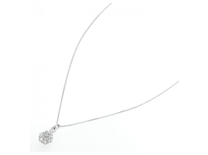 Autre Marque Collana Fiore in Diamanti Au750 Argento - vista 2