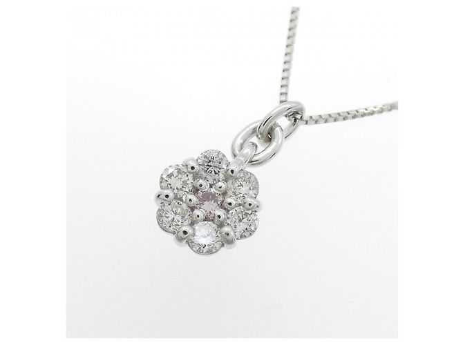 Autre Marque Collana Fiore in Diamanti Au750 Argento - vista 3