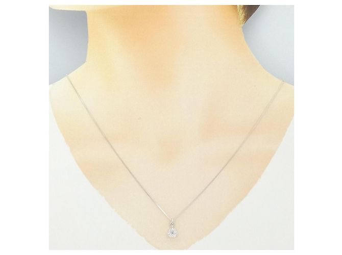 Autre Marque Collana Fiore in Diamanti Au750 Argento - vista 6