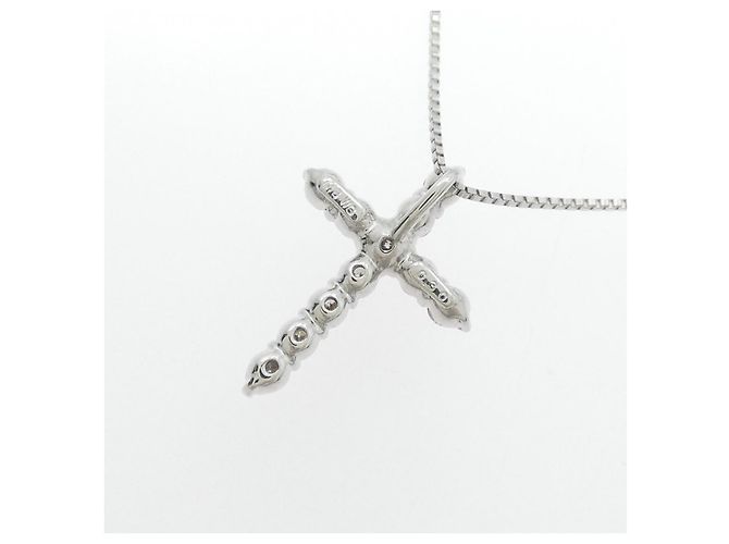 Autre Marque Collana Cross Diamond in Au750 - vista 4