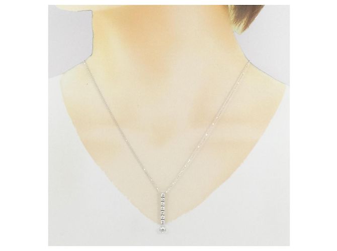 Autre Marque Collana in oro bianco Au750 e diamanti Argento - vista 6