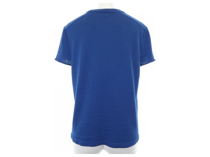 Hermès Top in seta e cashmere Hermes DIES ET HORE 34 Blu Blu navy - vista 2