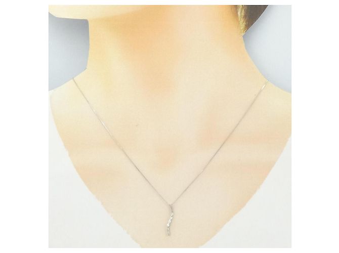 Autre Marque Collana in oro bianco Au750 e diamanti Argento - vista 6