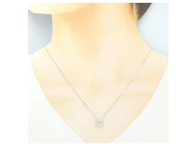 Autre Marque Collana in oro bianco 750 e diamanti Argento - vista 6