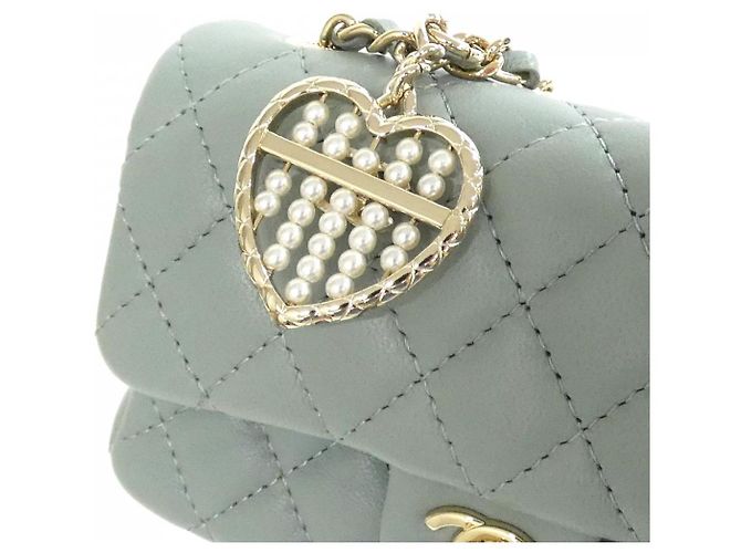 Timeless Charm per borsa in agnello Chanel Verde - vista 6
