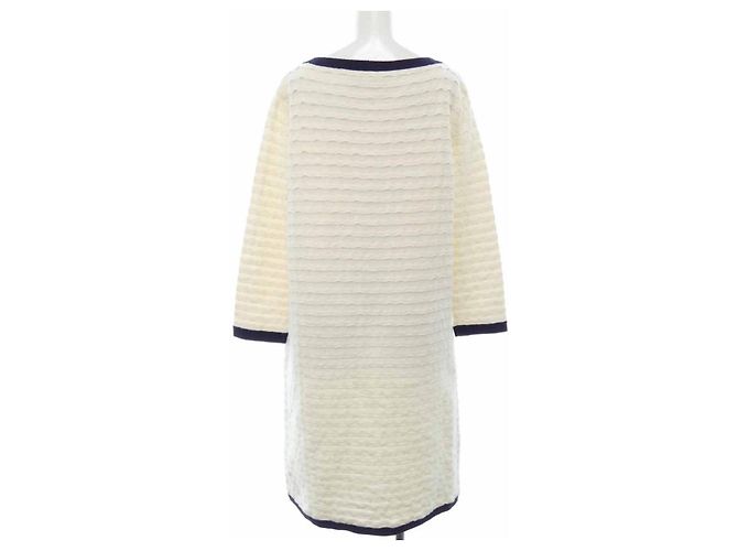 Timeless Chanel Kleid aus Kaschmirmischung Beige Marineblau - Ansicht 2