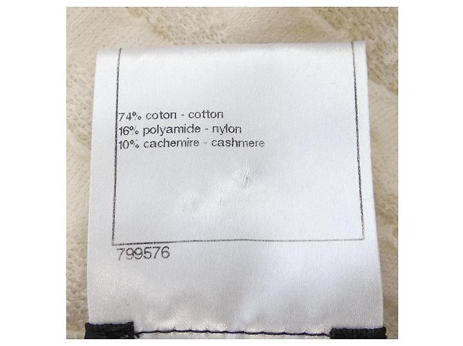 Timeless Chanel Kleid aus Kaschmirmischung Beige Marineblau - Ansicht 3