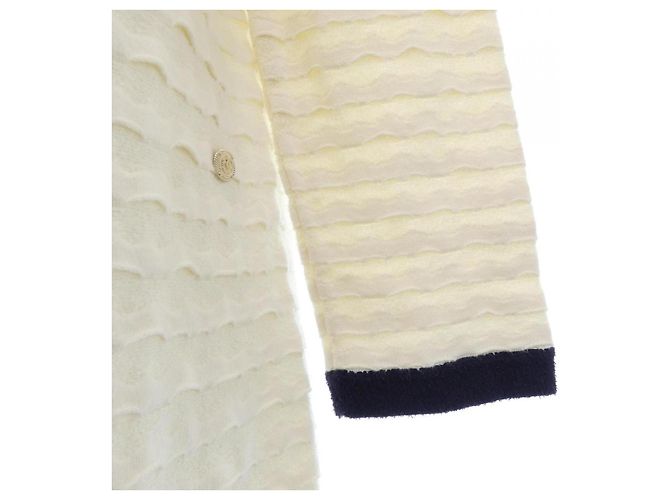 Timeless Chanel Kleid aus Kaschmirmischung Beige Marineblau - Ansicht 6