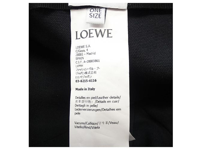 Casquette Loewe Noire en Coton - vue 3