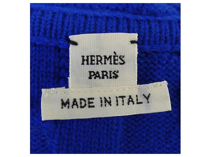 Hermès Sudadera de algodón con motivo H Hermes Azul - vista 4