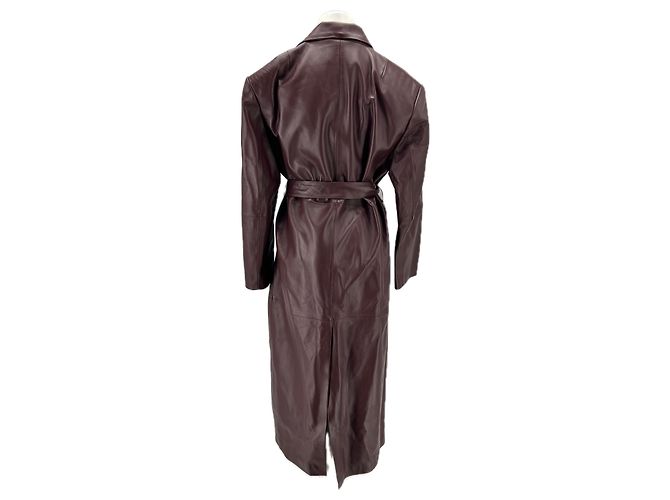 Trench de couro bordeaux Magda Butrym - vista 2