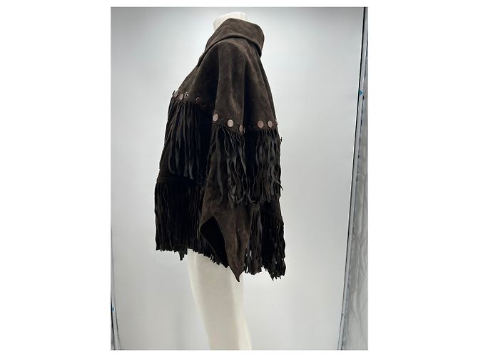 Isabel Marant Pour H&M Braune Fransenjacke Lorena Saravia - Ansicht 3