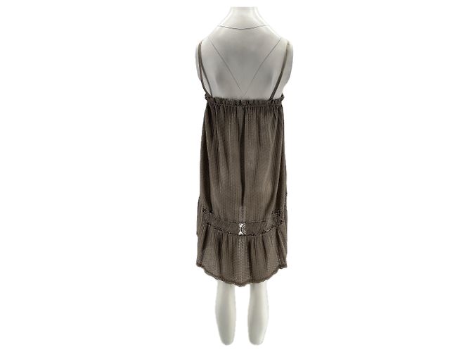 Autre Marque Vestido SUNDAY de algodón marrón Castaño - vista 2