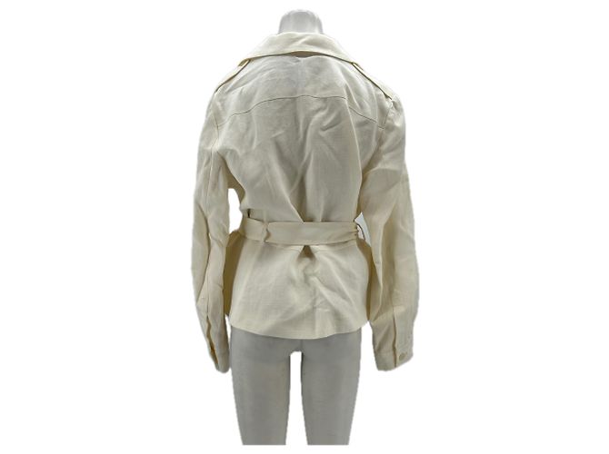 Autre Marque Weiße Jacke mit Gürtel - Ansicht 4