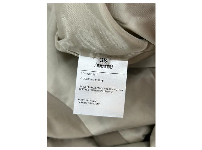Acne Giacca safari fluida beige - vista 7