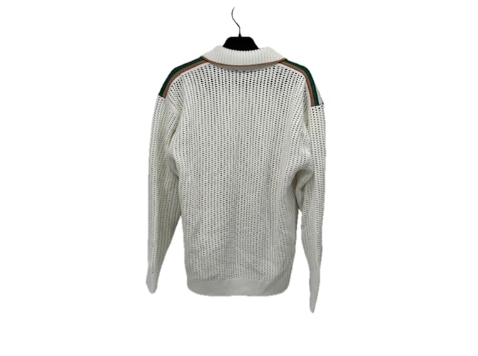 Lacoste Polo aus Lochstrick Weiß - Ansicht 2