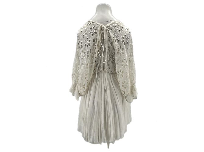 Autre Marque Vestido FP ONE blanco de algodón con cuello en V - vista 2
