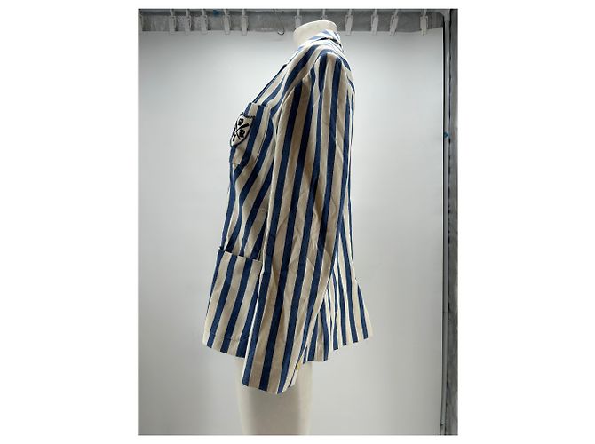 Polo Ralph Lauren Blazer a righe bianco e blu - vista 3